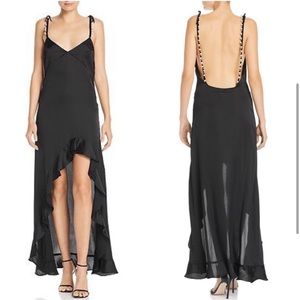 NWT For Love and Lemons “Lady Luck” Black Pearl Strap S